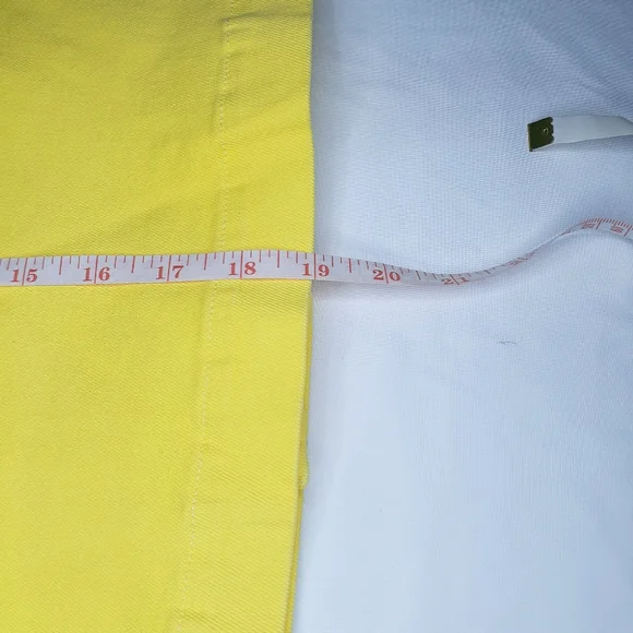 J Crew Yellow Garment-dyed Japanese Denim Wrap Mini Skirt Size 32 - Picture 6 of 8